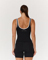 LUXE OLIVIA TOP - BLACK WHITE