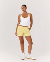 LUXE OLIVIA TOP - WHITE DOUBLE BUTTER