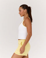 LUXE OLIVIA TOP - WHITE DOUBLE BUTTER