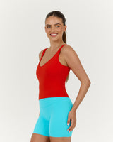 LUXE OLIVIA TOP - FIERY RED