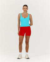 LUXE OLIVIA TOP - TURQUOISE
