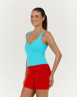 LUXE OLIVIA TOP - TURQUOISE