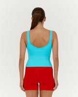 LUXE OLIVIA TOP - TURQUOISE