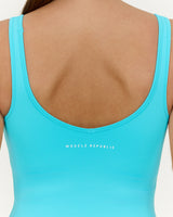 LUXE OLIVIA TOP - TURQUOISE