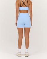 LUXE PIPER BIKER SHORTS - AURA