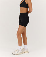LUXE PIPER BIKER SHORTS - BLACK