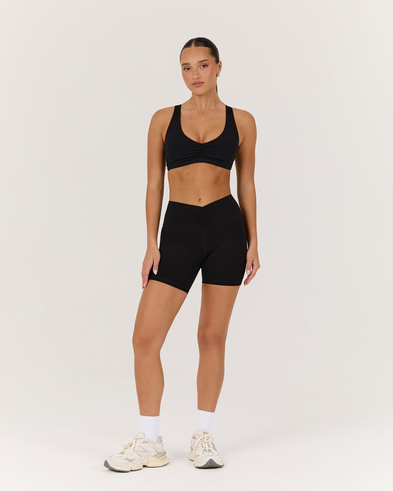 LUXE PIPER BIKER SHORTS - BLACK