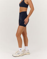 LUXE PIPER BIKER SHORTS - DEEP NAVY