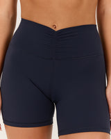 LUXE PIPER BIKER SHORTS - DEEP NAVY