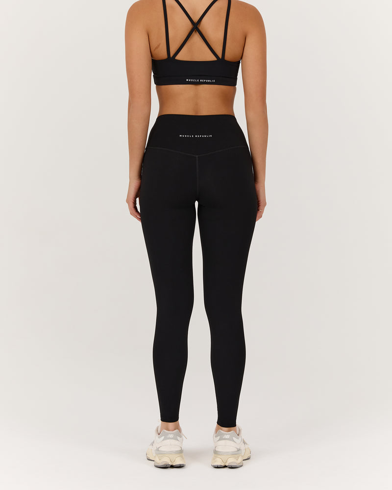 LUXE PIPER LEGGINGS 28" - BLACK