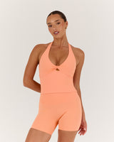 LUXE SABRINA TOP - PEACH