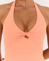 LUXE SABRINA TOP - PEACH