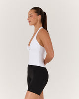 LUXE SABRINA TOP - WHITE