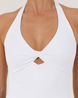 LUXE SABRINA TOP - WHITE