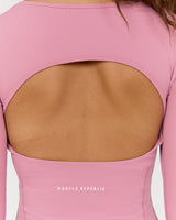 LUXE STELLA SWEETHEART LONG SLEEVE TOP - BLOOM