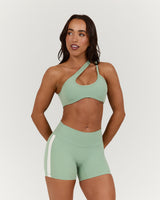 LUXE STRAPPY ASYMMETRIC BRA - LILLY SAGE