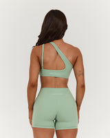 LUXE STRAPPY ASYMMETRIC BRA - LILLY SAGE
