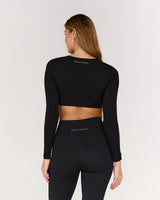 LUXE TAI LONG SLEEVE TOP - BLACK