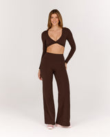 LUXE TAI LONG SLEEVE TOP - FONDANT