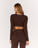 LUXE TAI LONG SLEEVE TOP - FONDANT