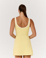 LUXE TALIA DRESS - DOUBLE BUTTER WHITE
