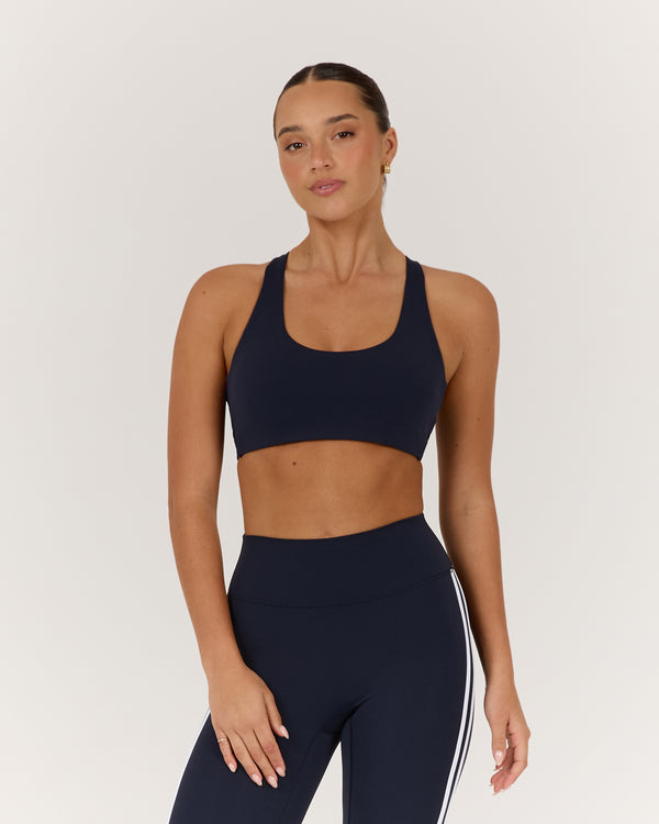 LUXE TESSA BRA - DEEP NAVY WHITE
