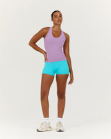 LUXE V NECK LONGLINE TANK - VIOLET