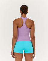 LUXE V NECK LONGLINE TANK - VIOLET