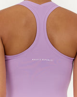 LUXE V NECK LONGLINE TANK - VIOLET
