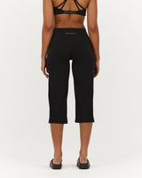 LUXE WIDE LEG CAPRI - BLACK
