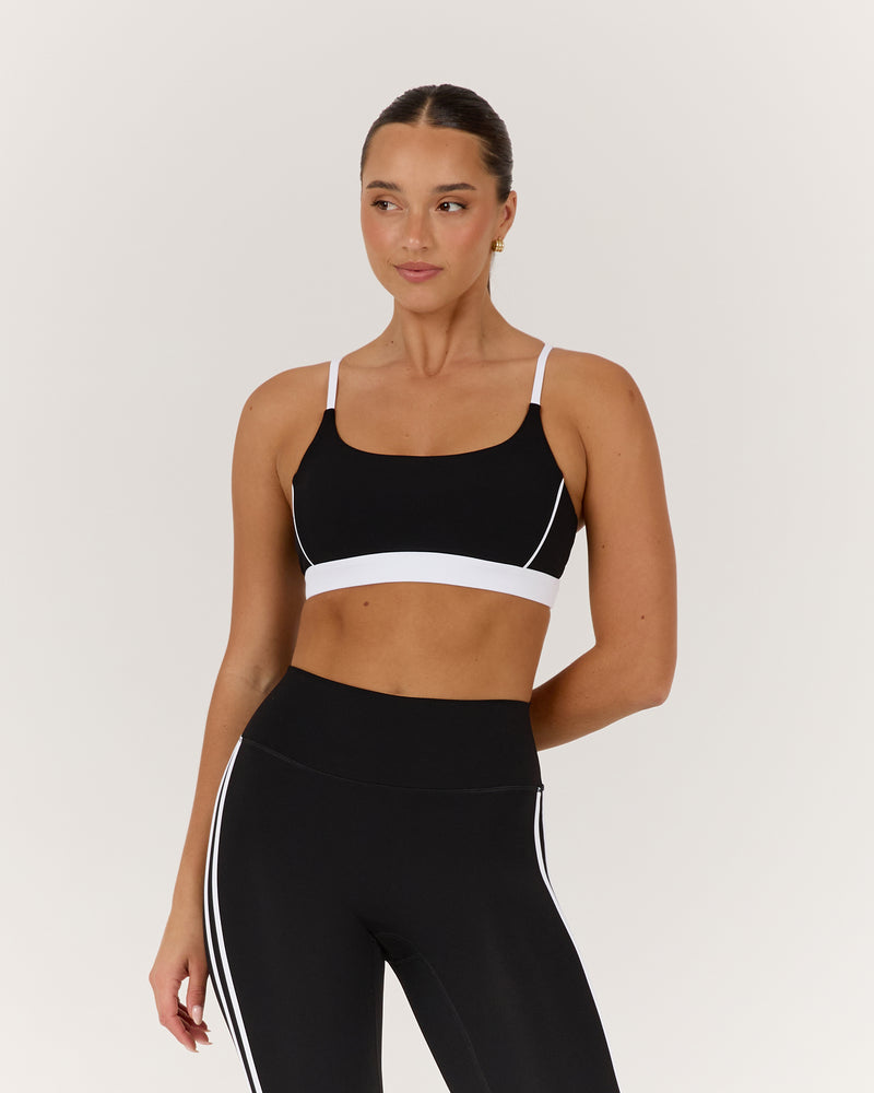 LUXE WILLOW BRA - BLACK WHITE