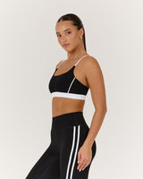 LUXE WILLOW BRA - BLACK WHITE