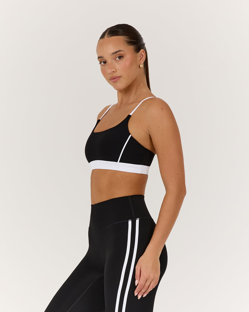 LUXE WILLOW BRA - BLACK WHITE