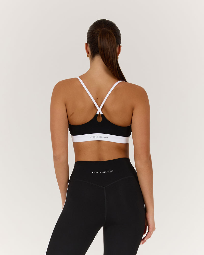 LUXE WILLOW BRA - BLACK WHITE