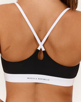 LUXE WILLOW BRA - BLACK WHITE