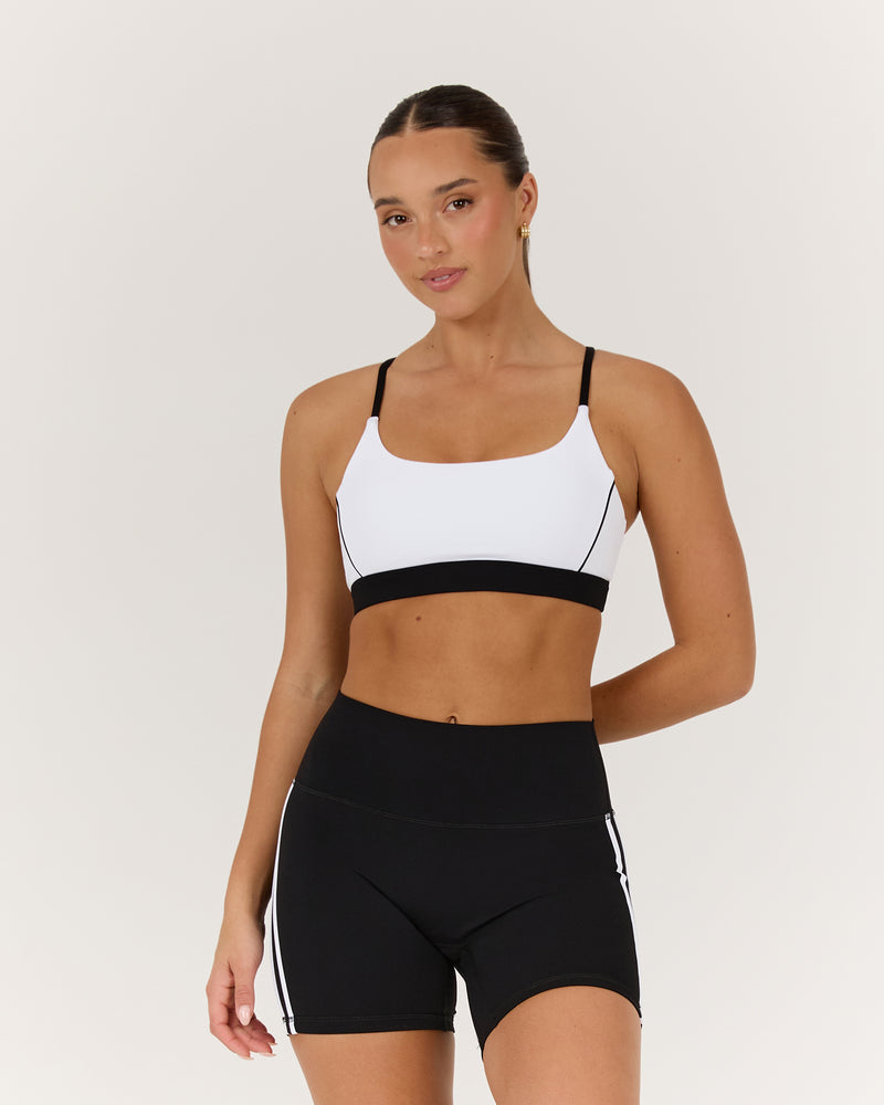 LUXE WILLOW BRA - WHITE BLACK