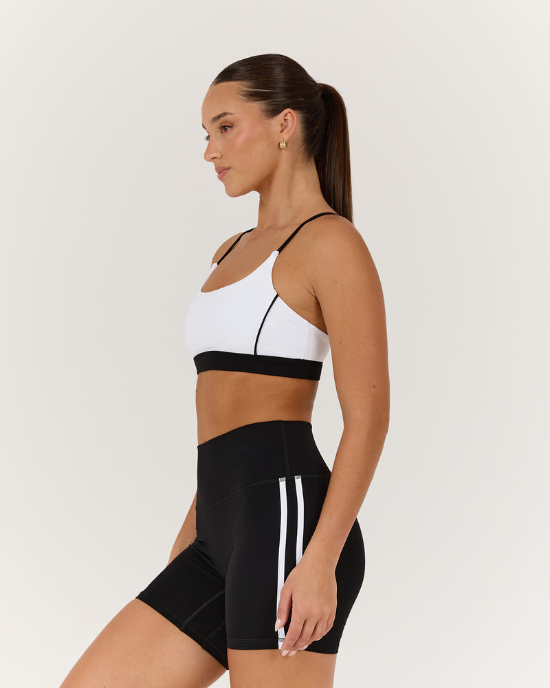 LUXE WILLOW BRA - WHITE BLACK