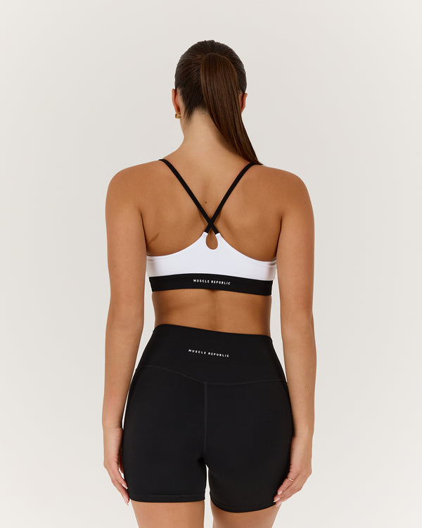 LUXE WILLOW BRA - WHITE BLACK