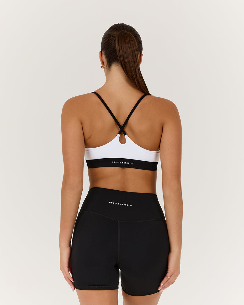 LUXE WILLOW BRA - WHITE BLACK
