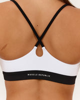 LUXE WILLOW BRA - WHITE BLACK