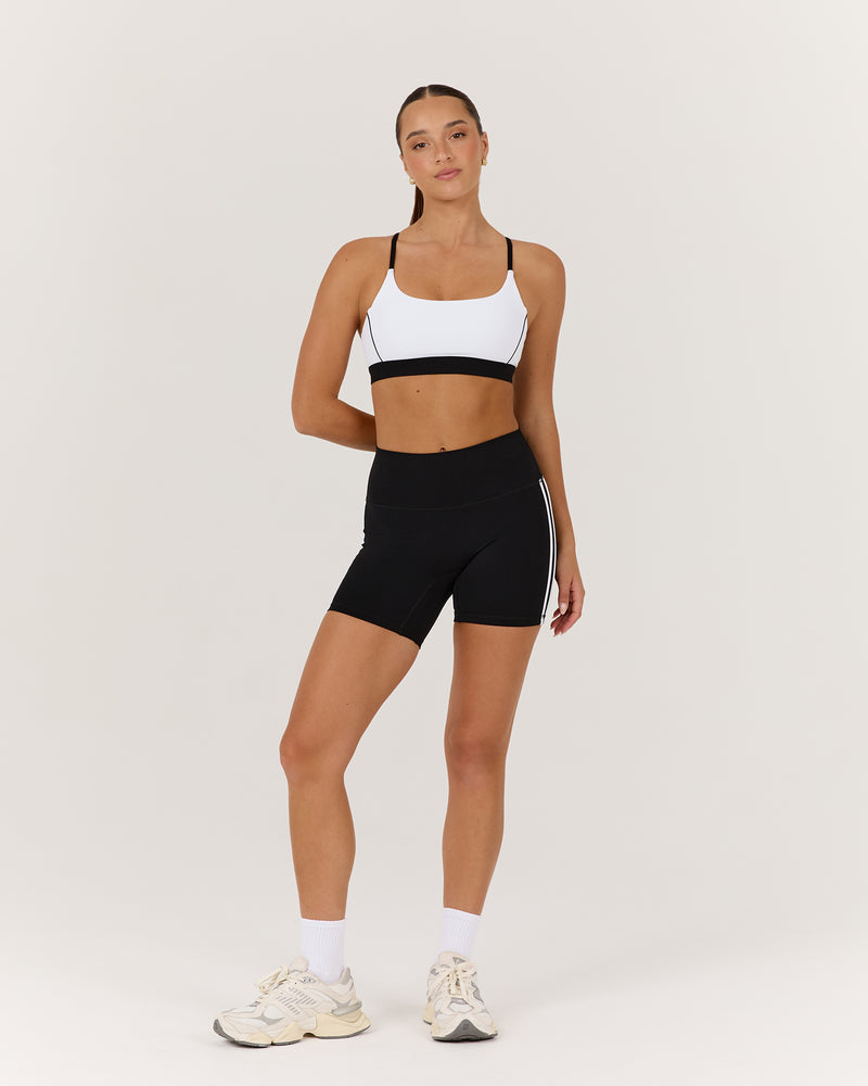 LUXE WILLOW BRA - WHITE BLACK