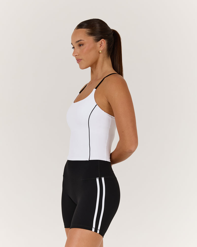 LUXE WILLOW TOP - WHITE BLACK