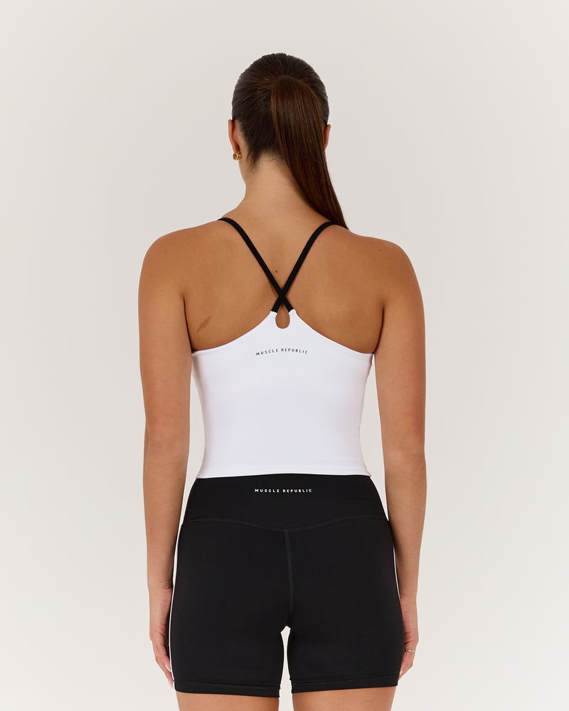 LUXE WILLOW TOP - WHITE BLACK