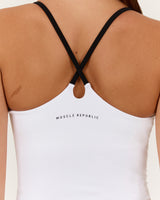 LUXE WILLOW TOP - WHITE BLACK