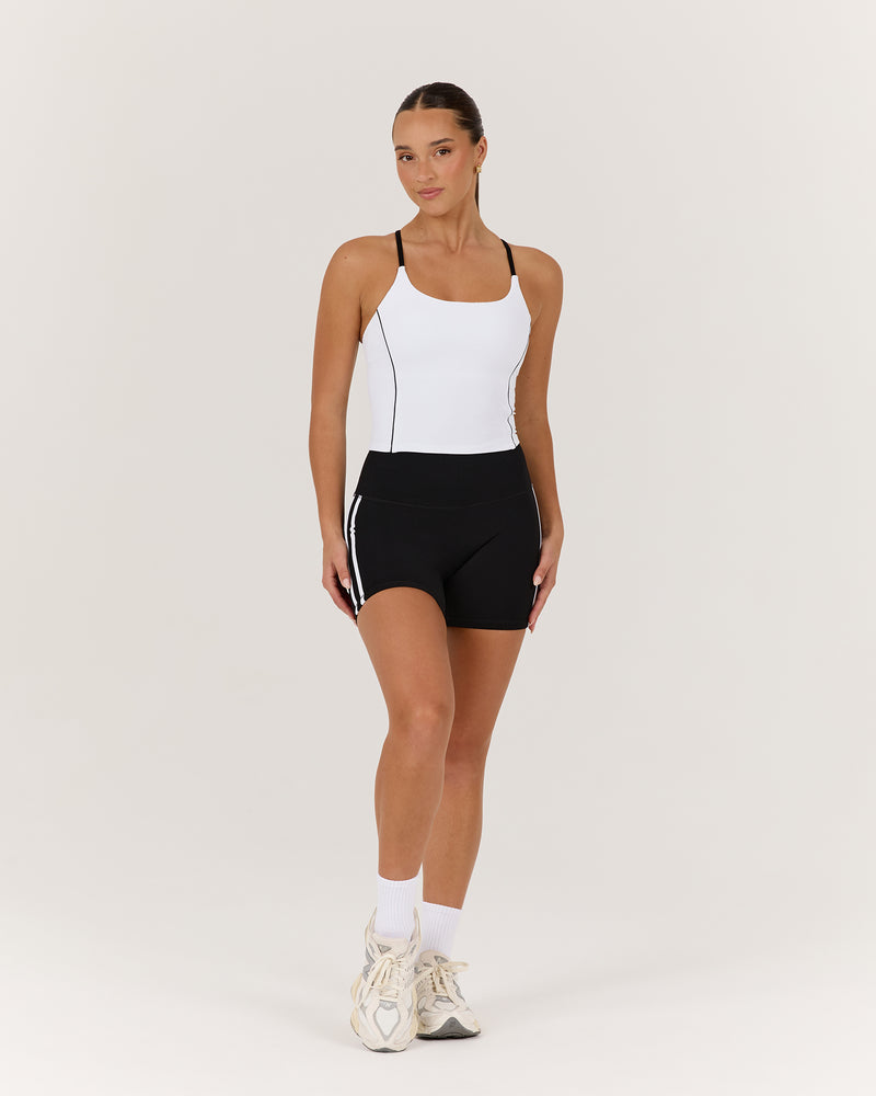 LUXE WILLOW TOP - WHITE BLACK