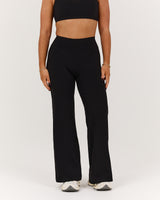 LUXE YIN PETITE WIDE LEG PANT - BLACK