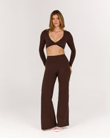 LUXE YIN WIDE LEG PANT - FONDANT