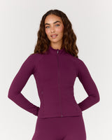 LUXE ZIP UP JACKET - BEET