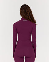 LUXE ZIP UP JACKET - BEET