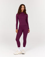 LUXE ZIP UP JACKET - BEET